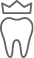 Tooth wearing a royal crown icon